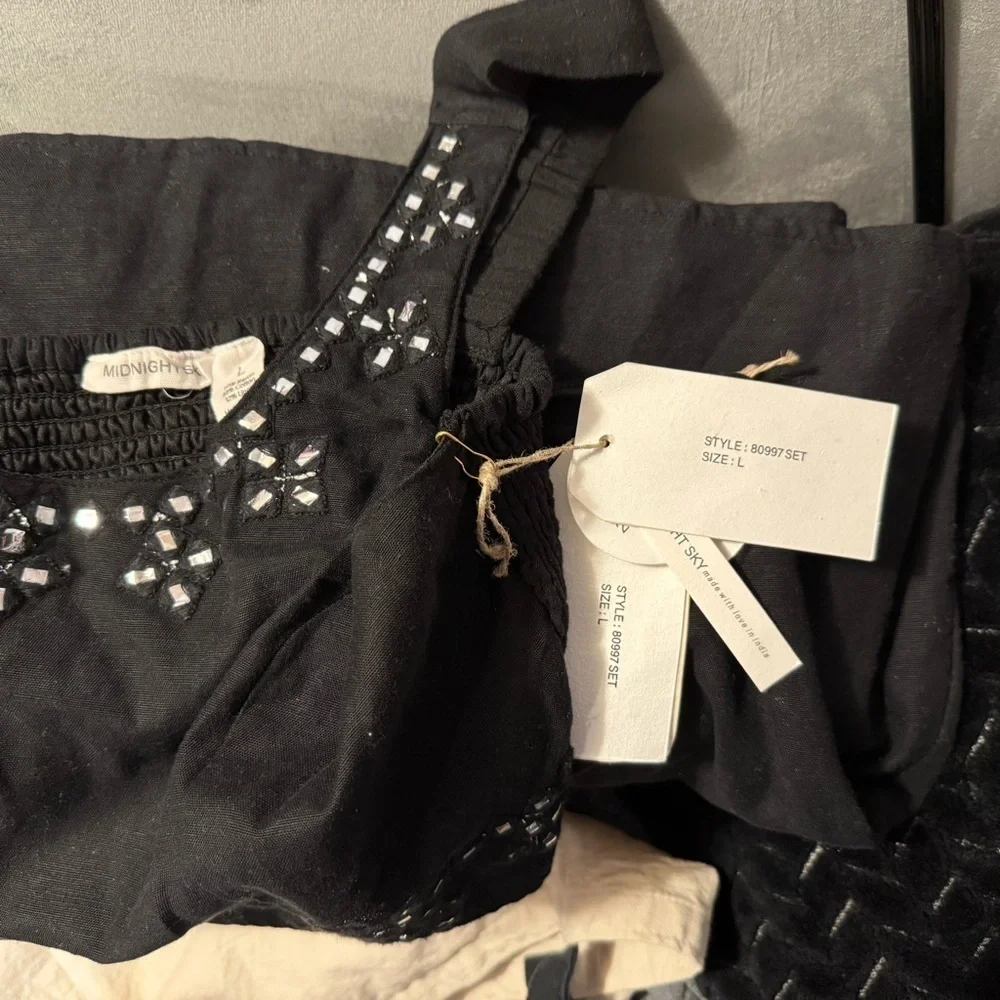 NWT Midnight Sky Crop Top and Skirt Two-Piece Set